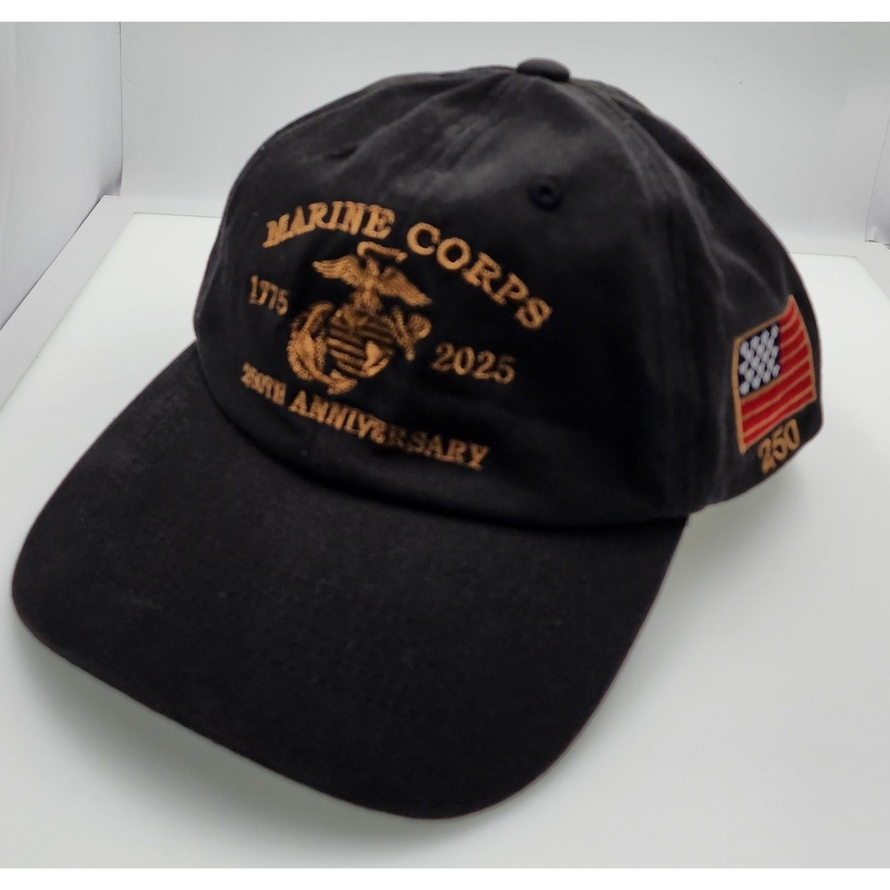 USMC 250th Anniversary Hat Marine Corps 1775-2025 Commemorative Cap Embroidered